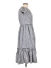 JCL 100% Polyester Stripes Gray Casual Dress Size L - photo 4