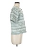 Keneth Too! Stripes Green Short Sleeve Blouse Size M - photo 4