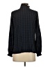 CAbi 100% Rayon Checkered-gingham Black Long Sleeve Button-Down Shirt Size S - photo 2