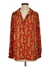 CAbi 100% Polyester Floral Orange 3/4 Sleeve Blouse Size S - photo 1