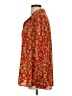 CAbi 100% Polyester Floral Orange 3/4 Sleeve Blouse Size S - photo 5