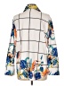 Unbranded Print Ivory Long Sleeve Blouse Size L (estimated) - photo 2