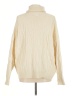 Andrea Jovine Ivory Turtleneck Sweater Size M - photo 2
