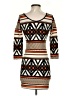 Swoon Graphic Orange Casual Dress Size S - photo 2