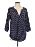 Pixley 100% Polyester Polka Dots Blue 3/4 Sleeve Blouse Size M - photo 1