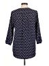 Pixley 100% Polyester Polka Dots Blue 3/4 Sleeve Blouse Size M - photo 2