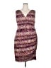 Alfani Tweed Burgundy Cocktail Dress Size 18 - photo 1