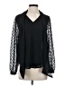 Ann Taylor 100% Polyester Black Long Sleeve Blouse Size S - photo 1