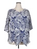 Kindred 100% Rayon Blue 3/4 Sleeve Blouse Size 2X - photo 1