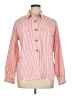 Something Bleu Stripes Pink Long Sleeve Blouse Size XL - photo 1