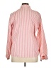 Something Bleu Stripes Pink Long Sleeve Blouse Size XL - photo 2