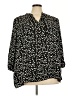 Avenue 100% Polyester Polka Dots Black 3/4 Sleeve Blouse Size 26 - 28 Plus - photo 1