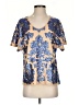 Neiman Marcus for Target 100% Polyester Gold Short Sleeve Blouse Size S - photo 1