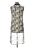 River Island Silver Sleeveless Button-Down Shirt Size 10 - photo 2
