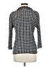 E.K. Designs 100% Polyester Houndstooth Black 3/4 Sleeve Blouse Size M - photo 2