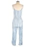 Dizzy Lizzy 100% Rayon Stripes Blue Jumpsuit Size S - photo 2