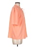 Ann Taylor 100% Polyester Orange Short Sleeve Blouse Size M - photo 4