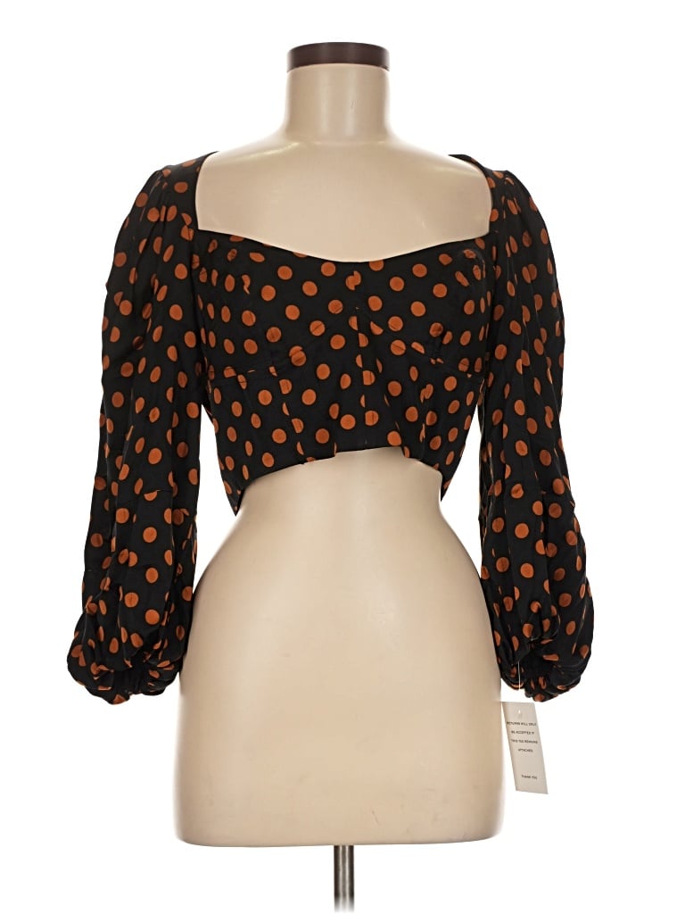 For Love & Lemons 3/4 Sleeve Blouse In Orange