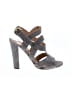 Sergio Rossi 100% Leather Gray Blue Sandals Size EU 38 1/2 - photo 1