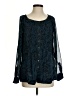 Grace Elements 100% Polyester Blue Long Sleeve Blouse Size S - photo 1