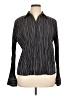 Apt. 9 Stripes Black Long Sleeve Blouse Size XL - photo 1