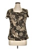 Croft & Barrow 100% Nylon Paisley Brown Short Sleeve Top Size XL - photo 1