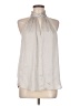 Banana Republic 100% Polyester Silver Sleeveless Blouse Size M (tall) - photo 1