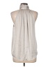 Banana Republic 100% Polyester Silver Sleeveless Blouse Size M (tall) - photo 2