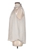 Banana Republic 100% Polyester Silver Sleeveless Blouse Size M (tall) - photo 5