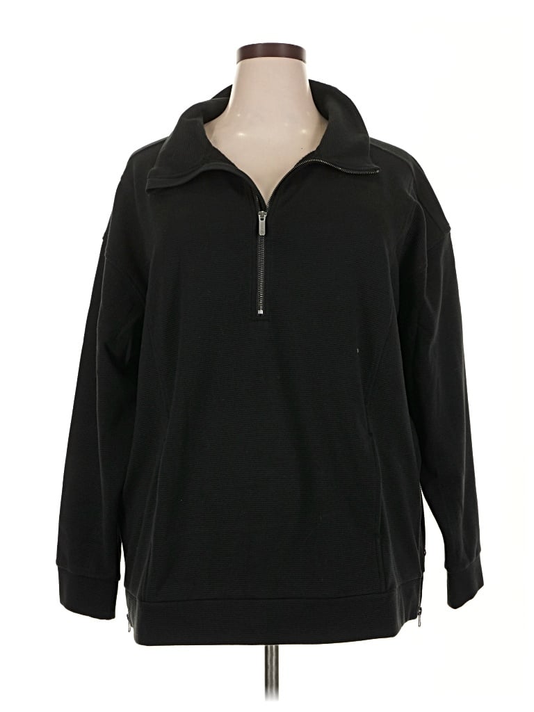Pre-owned Zella Fleece Jacket In Black