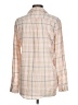Joe Fresh Plaid Tan Long Sleeve Button-Down Shirt Size L - photo 2