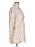 Joe Fresh Plaid Tan Long Sleeve Button-Down Shirt Size L - photo 4