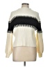 Unbranded 100% Viscose Color Block Ivory Turtleneck Sweater Size L - photo 1