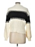 Unbranded 100% Viscose Color Block Ivory Turtleneck Sweater Size L - photo 2