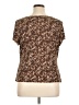 AB Studio Brown Short Sleeve Blouse Size XL - photo 2