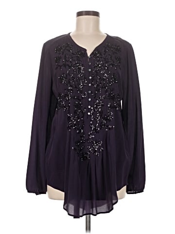 Calypso St. Barth Long Sleeve Silk Top (view 1)