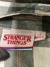 Stranger Things 100% Cotton Plaid Gray Long Sleeve Button-Down Shirt Size L - photo 7
