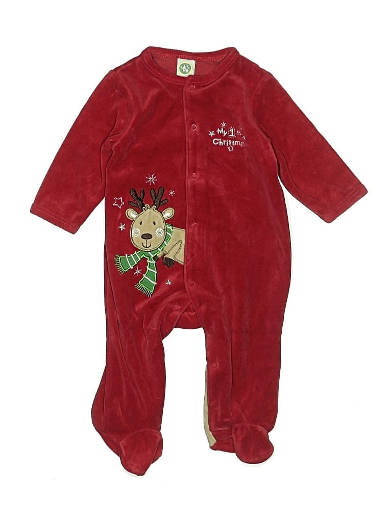 Pre-owned Little Me Babies' Long Sleeve Onesie In Red