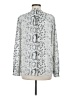 J.Crew Factory Store 100% Polyester Animal Print Silver Long Sleeve Blouse Size M - photo 2