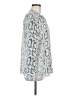 J.Crew Factory Store 100% Polyester Animal Print Silver Long Sleeve Blouse Size M - photo 4