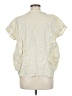 Assorted Brands Polka Dots Yellow Short Sleeve Blouse Size M - photo 2