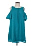 Lily Star 100% Polyester Solid Teal Casual Dress Size S - photo 1
