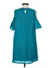 Lily Star 100% Polyester Solid Teal Casual Dress Size S - photo 2