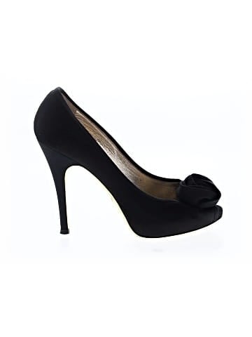 Valentino Garavani Vintage Satin Peep Toe Rose Pumps (view 1)