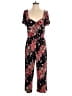 24/7 Maurices Floral Black Jumpsuit Size M - photo 1