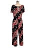 24/7 Maurices Floral Black Jumpsuit Size M - photo 2
