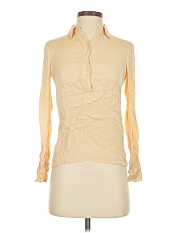 Vince. Long Sleeve Silk Top (view 1)