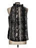 Veronica M. 100% Polyester Silver Sleeveless Blouse Size L - photo 2