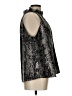 Veronica M. 100% Polyester Silver Sleeveless Blouse Size L - photo 4