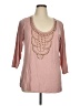 Rose + Olive Pink 3/4 Sleeve Blouse Size 1X - photo 1